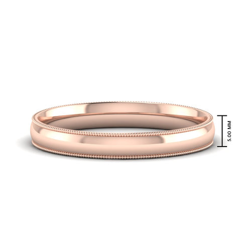 Comfort Fit Wedding Band Milgrain Edge