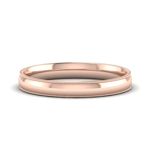Comfort Fit Wedding Band Milgrain Edge