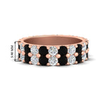 Load image into Gallery viewer, common-prong-black-diamond-double-row-diamond-eternity-band-in-rose-gold-FD11378BGBLACK-3.25CT-NL-RG
