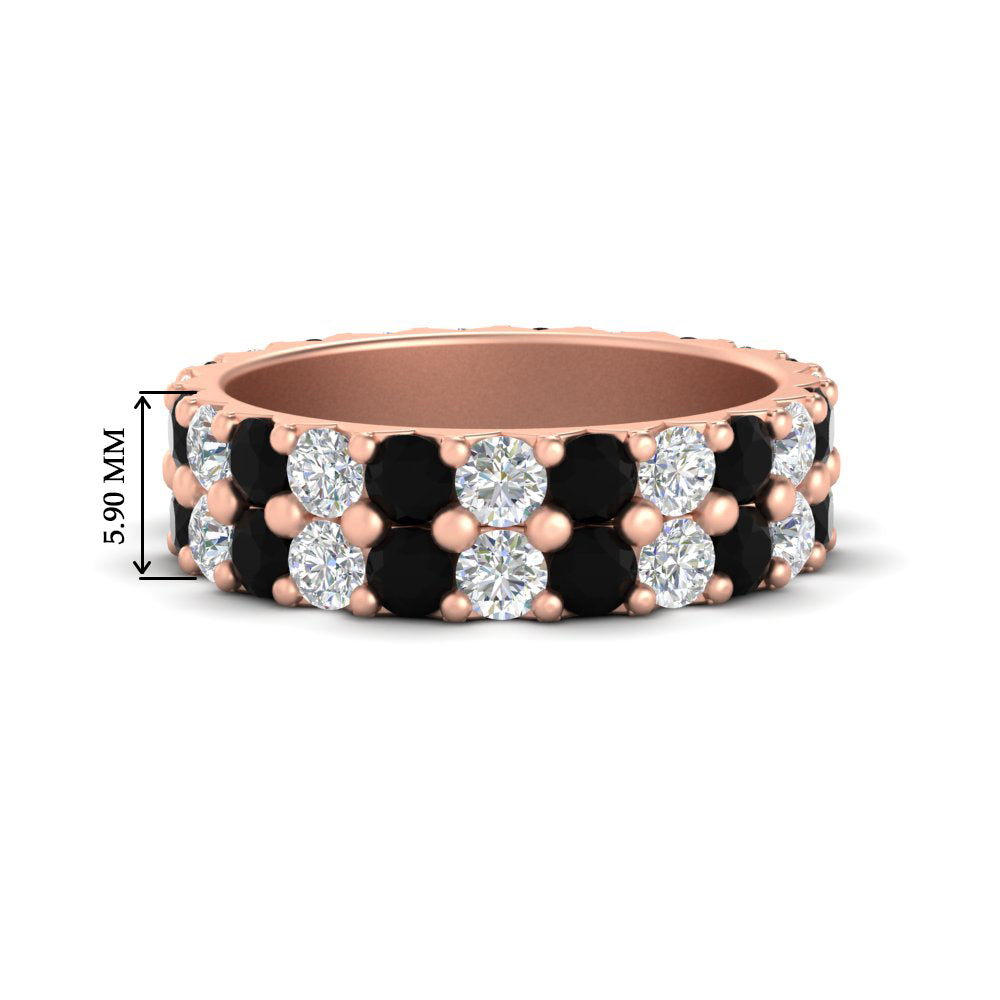 common-prong-black-diamond-double-row-diamond-eternity-band-in-rose-gold-FD11378BGBLACK-3.25CT-NL-RG