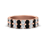 Load image into Gallery viewer, common-prong-black-diamond-double-row-diamond-eternity-band-in-rose-gold-FD11378BGBLACK-3.25CT-NL-RG
