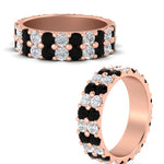 Load image into Gallery viewer, common-prong-black-diamond-double-row-diamond-eternity-band-in-rose-gold-FD11378BGBLACK-3.25CT-NL-RG
