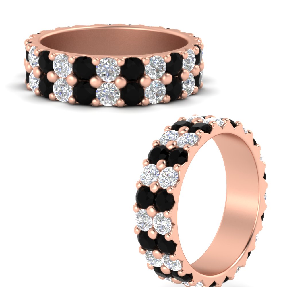 common-prong-black-diamond-double-row-diamond-eternity-band-in-rose-gold-FD11378BGBLACK-3.25CT-NL-RG