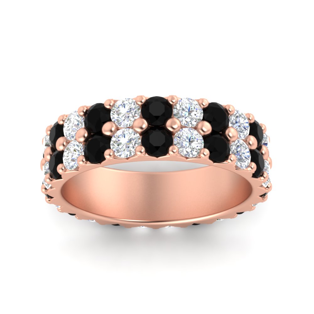 common-prong-black-diamond-double-row-diamond-eternity-band-in-rose-gold-FD11378BGBLACK-3.25CT-NL-RG