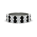 Load image into Gallery viewer, common-prong-black-diamond-double-row-diamond-eternity-band-in-white-gold-FD11378BGBLACK-3.25CT-NL-WG
