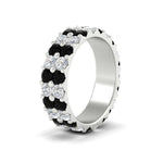 Load image into Gallery viewer, common-prong-black-diamond-double-row-diamond-eternity-band-in-white-gold-FD11378BGBLACK-3.25CT-NL-WG
