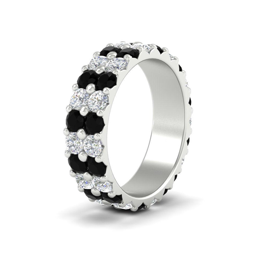 common-prong-black-diamond-double-row-diamond-eternity-band-in-white-gold-FD11378BGBLACK-3.25CT-NL-WG