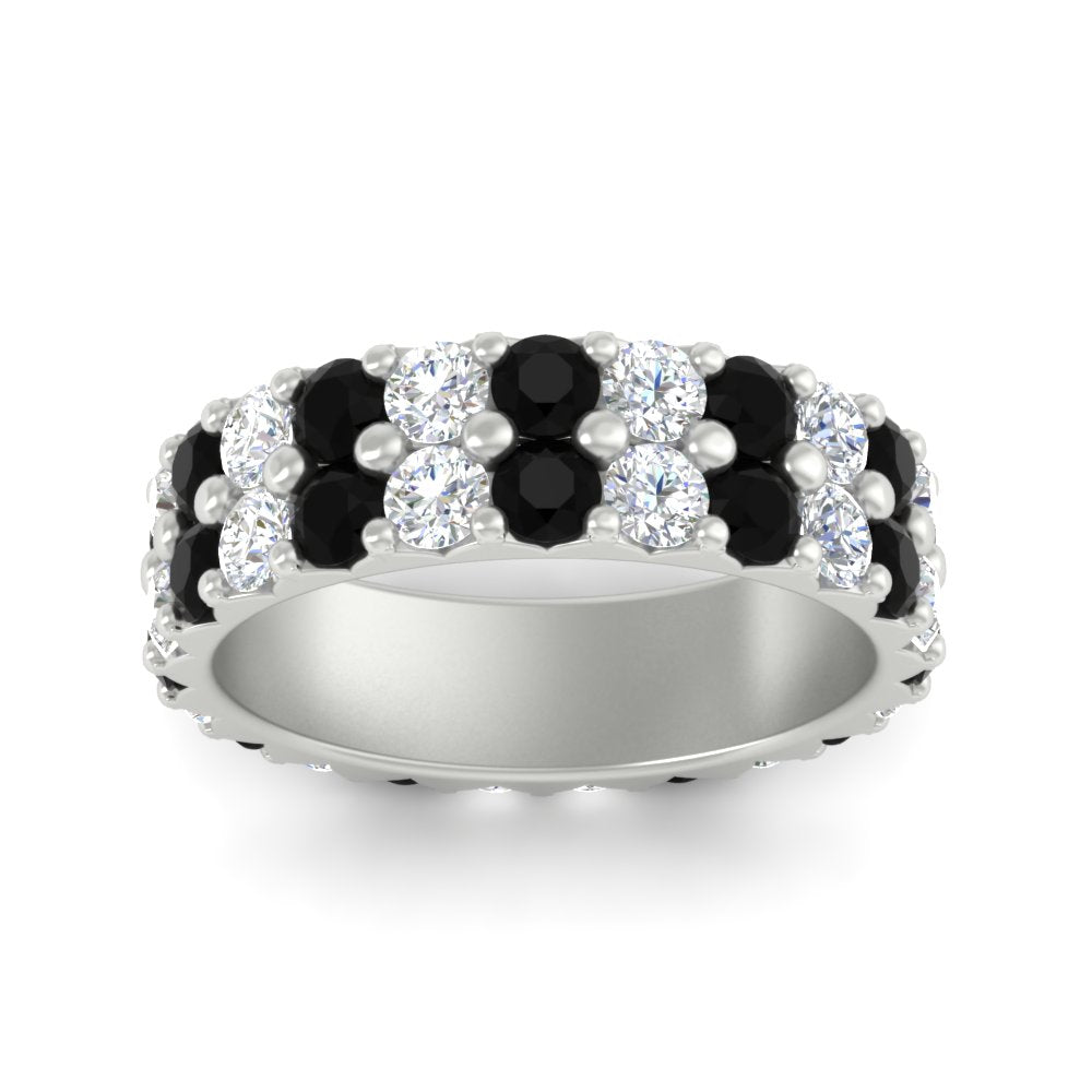 common-prong-black-diamond-double-row-diamond-eternity-band-in-white-gold-FD11378BGBLACK-3.25CT-NL-WG
