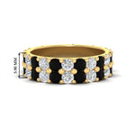 Load image into Gallery viewer, common-prong-black-diamond-double-row-diamond-eternity-band-in-yellow-gold-FD11378BGBLACK-3.25CT-NL-YG
