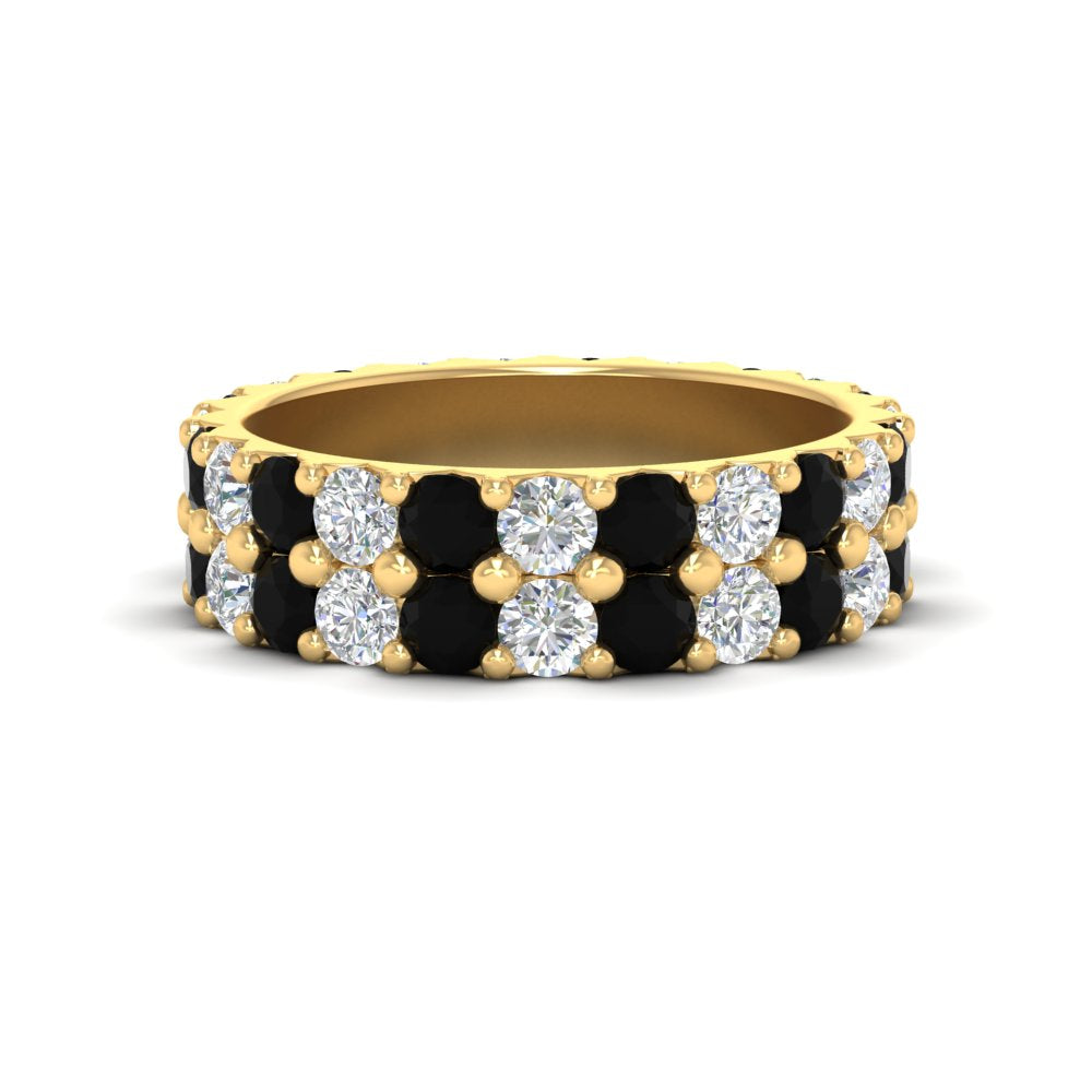 common-prong-black-diamond-double-row-diamond-eternity-band-in-yellow-gold-FD11378BGBLACK-3.25CT-NL-YG