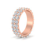 Load image into Gallery viewer, common-prong-double-row-diamond-eternity-band-in-rose-gold-FD11378B-3.25CT-NL-RG

