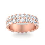 Load image into Gallery viewer, common-prong-double-row-diamond-eternity-band-in-rose-gold-FD11378B-3.25CT-NL-RG
