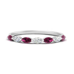 Load image into Gallery viewer, common-prong-elongated-pink-sapphire-wedding-ring-in-FD9939BGSADRPI-NL-WG
