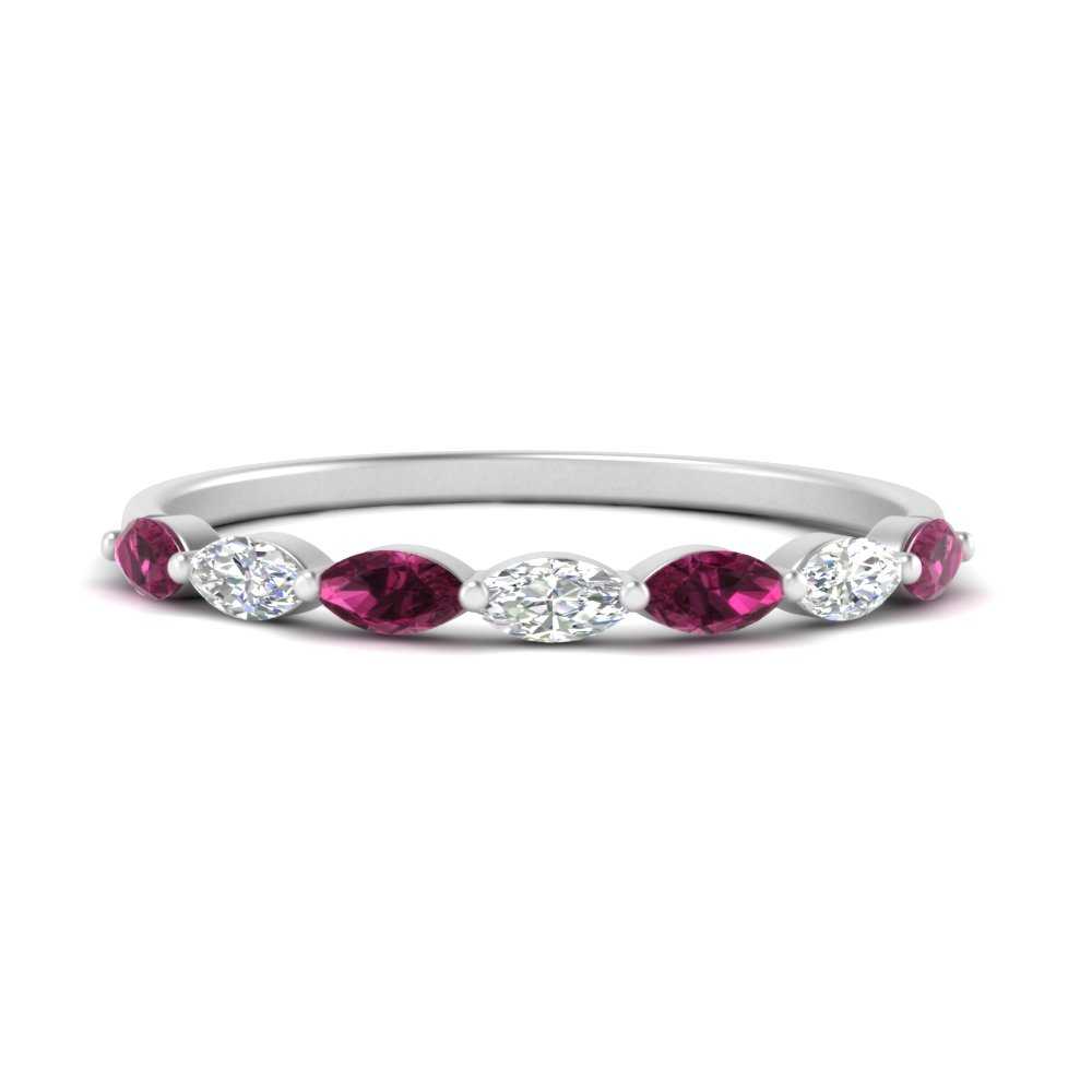 common-prong-elongated-pink-sapphire-wedding-ring-in-FD9939BGSADRPI-NL-WG