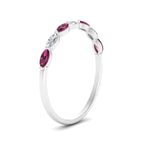 Load image into Gallery viewer, common-prong-elongated-pink-sapphire-wedding-ring-in-FD9939BGSADRPI-NL-WG
