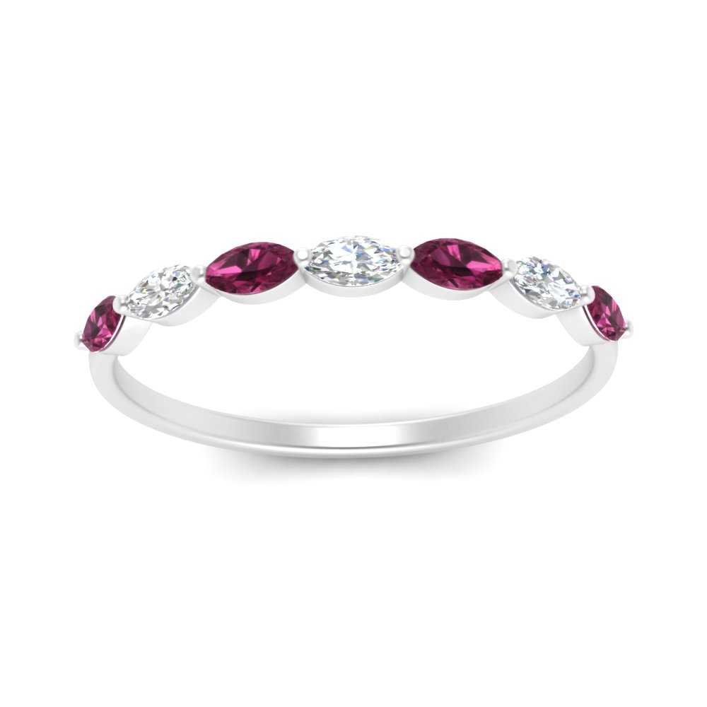 common-prong-elongated-pink-sapphire-wedding-ring-in-FD9939BGSADRPI-NL-WG