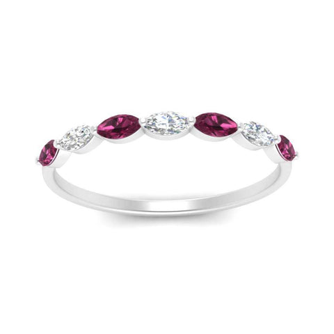 common-prong-elongated-pink-sapphire-wedding-ring-in-FD9939BGSADRPI-NL-WG