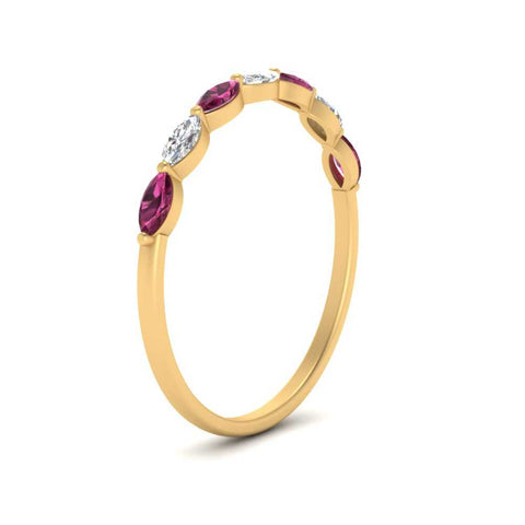 common-prong-elongated-pink-sapphire-wedding-ring-in-FD9939BGSADRPI-NL-YG