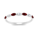Load image into Gallery viewer, common-prong-elongated-ruby-wedding-ring-in-FD9939BGRUDR-NL-WG
