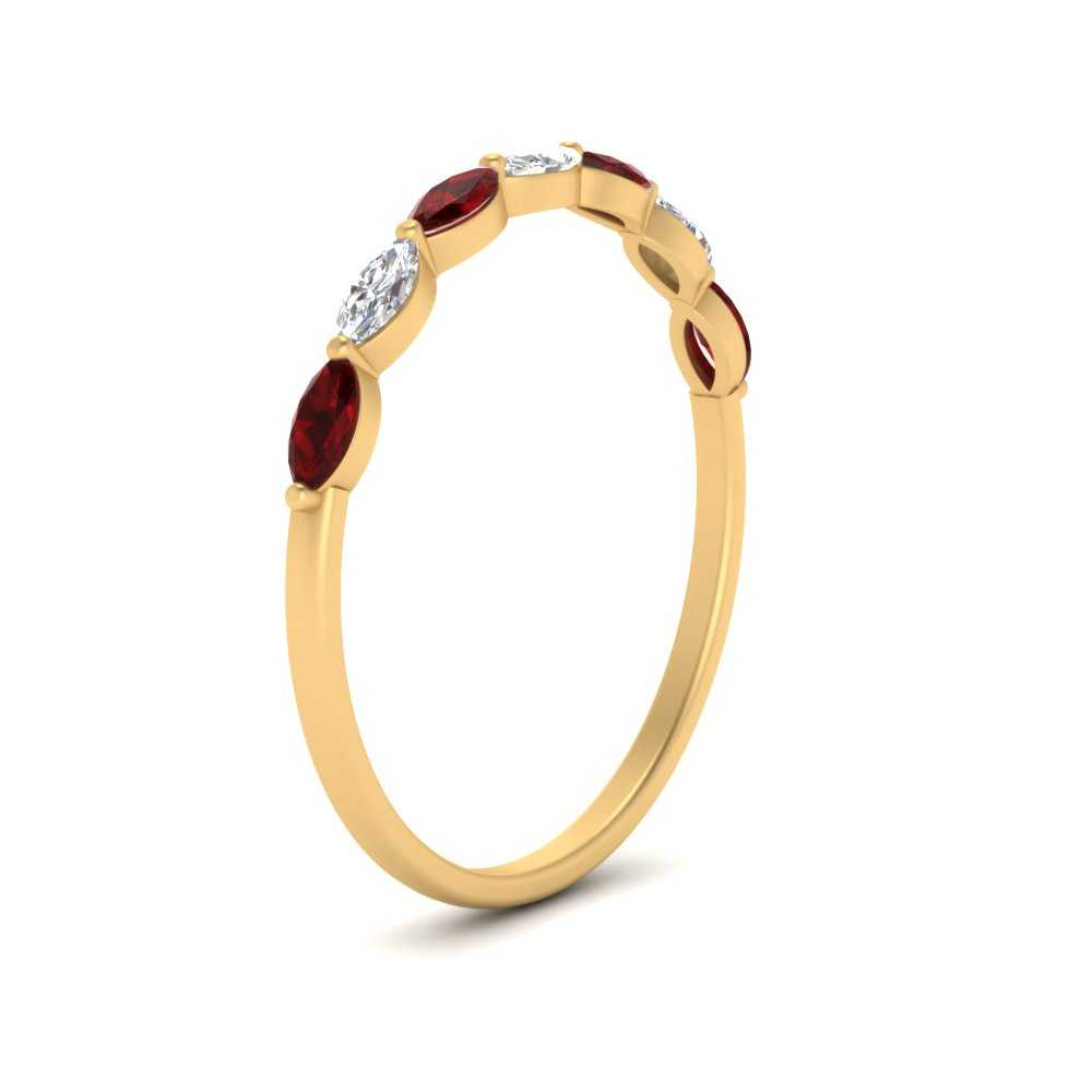 common-prong-elongated-ruby-wedding-ring-in-FD9939BGRUDR-NL-YG
