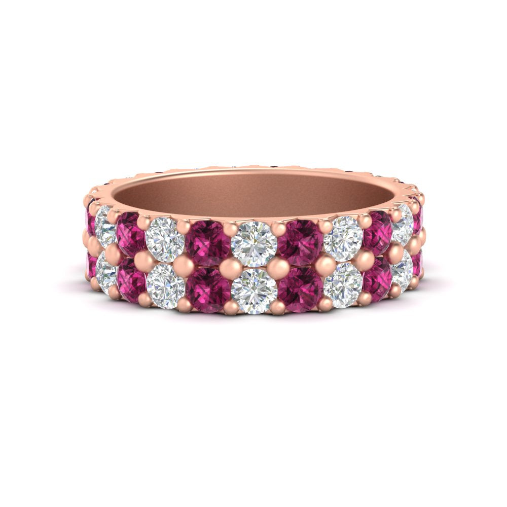 common-prong-pink-sapphire-double-row-diamond-eternity-band-in-rose-gold-FD11378BGSADRPI-3.25CT-NL-RG