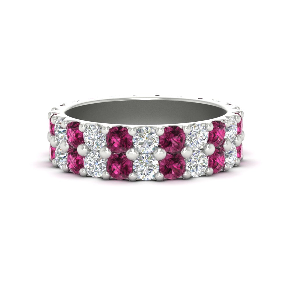 common-prong-pink-sapphire-double-row-diamond-eternity-band-in-white-gold-FD11378BGSADRPI-3.25CT-NL-WG