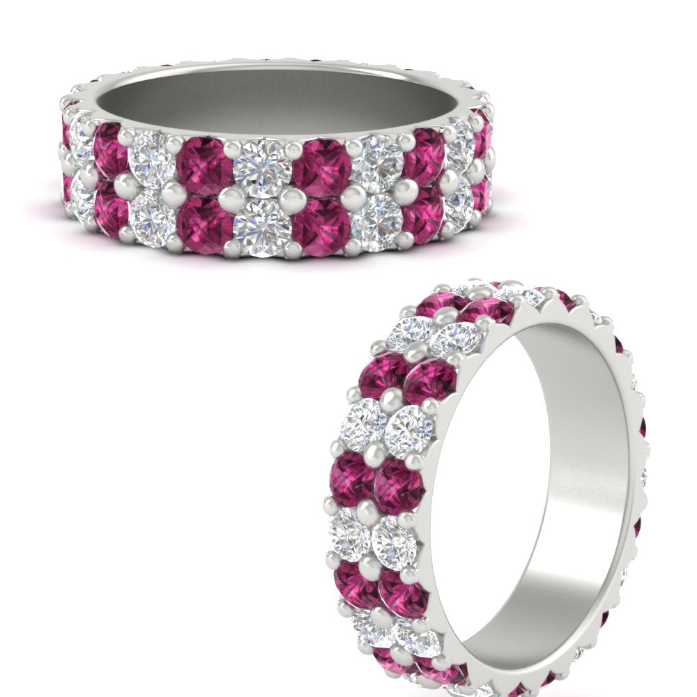 common-prong-pink-sapphire-double-row-diamond-eternity-band-in-white-gold-FD11378BGSADRPI-3.25CT-NL-WG