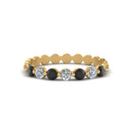 Load image into Gallery viewer, common-prong-round-7-band-with-black-diamond-in-yellow-gold-FD9450BGBLACK-NL-YG.jpg
