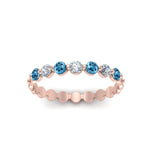 Load image into Gallery viewer, common-prong-round-7-diamond-band-with-blue-topaz-in-rose-gold-FD9450BGICBLTO-NL-RG.jpg
