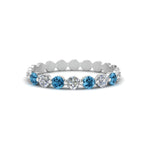 Load image into Gallery viewer, common-prong-round-7-diamond-band-with-blue-topaz-in-white-gold-FD9450BGICBLTO-NL-WG.jpg
