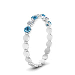 Load image into Gallery viewer, common-prong-round-7-diamond-band-with-blue-topaz-in-white-gold-FD9450BGICBLTO-NL-WG.jpg
