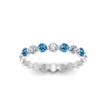 Load image into Gallery viewer, common-prong-round-7-diamond-band-with-blue-topaz-in-white-gold-FD9450BGICBLTO-NL-WG.jpg
