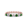Load image into Gallery viewer, common-prong-round-7-diamond-band-with-emerald-in-rose-gold-FD9450BGEMGR-NL-RG.jpg