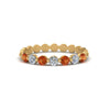 Load image into Gallery viewer, common-prong-round-7-diamond-band-with-orange-sapphire-in-yellow-gold-FD9450BGSAOR-NL-YG.jpg