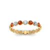 Load image into Gallery viewer, common-prong-round-7-diamond-band-with-orange-sapphire-in-yellow-gold-FD9450BGSAOR-NL-YG.jpg