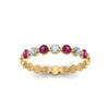 Load image into Gallery viewer, common-prong-round-7-diamond-band-with-pink-sapphire-in-yellow-gold-FD9450BGSADRPI-NL-YG.jpg