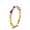 Load image into Gallery viewer, common-prong-round-7-diamond-band-with-purple-topaz-in-yellow-gold-FD9450BGVITO-NL-YG.jpg