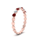 Load image into Gallery viewer, common-prong-round-7-diamond-band-with-ruby-in-rose-gold-FD9450BGRUDR-NL-RG.jpg

