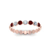 Load image into Gallery viewer, common-prong-round-7-diamond-band-with-ruby-in-rose-gold-FD9450BGRUDR-NL-RG.jpg