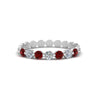 Load image into Gallery viewer, common-prong-round-7-diamond-band-with-ruby-in-white-gold-FD9450BGRUDR-NL-WG.jpg