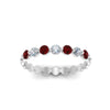 Load image into Gallery viewer, common-prong-round-7-diamond-band-with-ruby-in-white-gold-FD9450BGRUDR-NL-WG.jpg