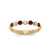 Load image into Gallery viewer, common-prong-round-7-diamond-band-with-ruby-in-yellow-gold-FD9450BGRUDR-NL-YG.jpg