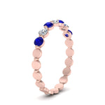 Load image into Gallery viewer, common-prong-round-7-diamond-band-with-sapphire-in-rose-gold-FD9450BGSABL-NL-RG.jpg
