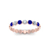 Load image into Gallery viewer, common-prong-round-7-diamond-band-with-sapphire-in-rose-gold-FD9450BGSABL-NL-RG.jpg