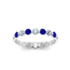 Load image into Gallery viewer, common-prong-round-7-diamond-band-with-sapphire-in-white-gold-FD9450BGSABL-NL-WG.jpg