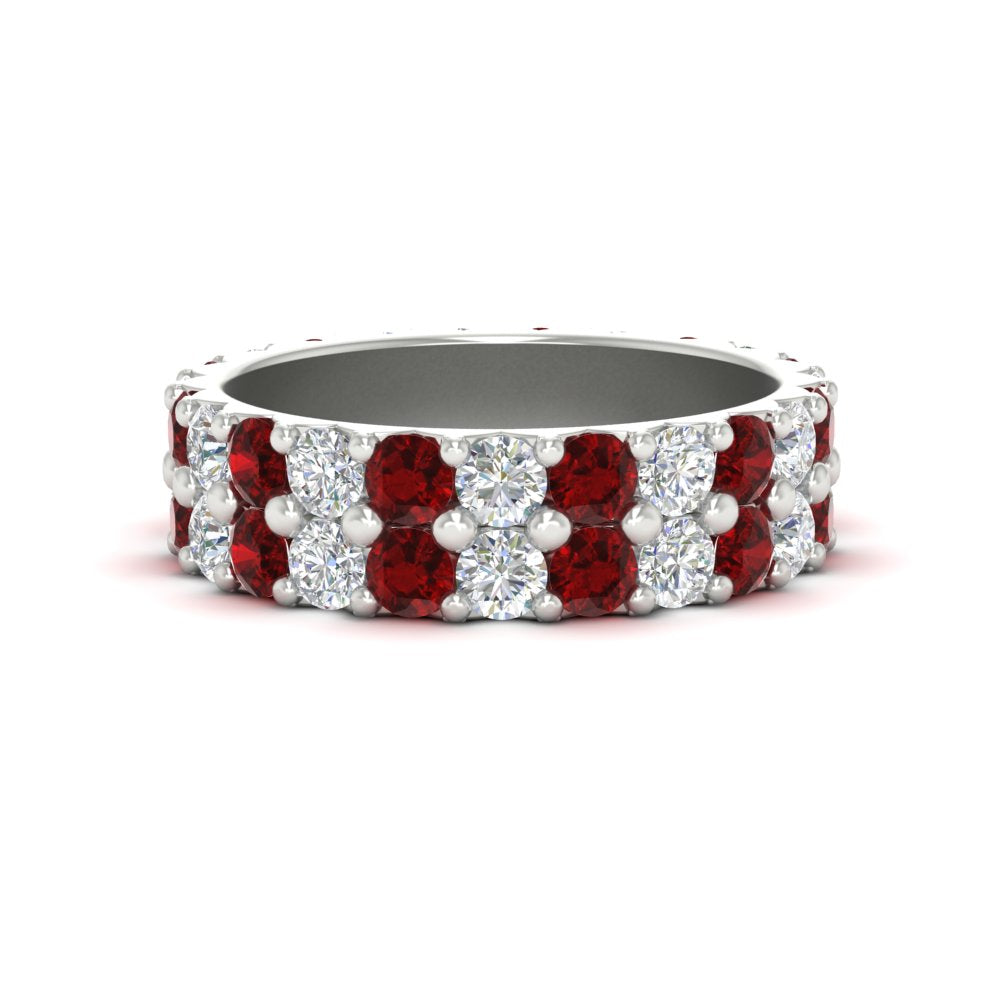 common-prong-ruby-double-row-diamond-eternity-band-in-white-gold-FD11378BGRUDR-3.25CT-NL-WG