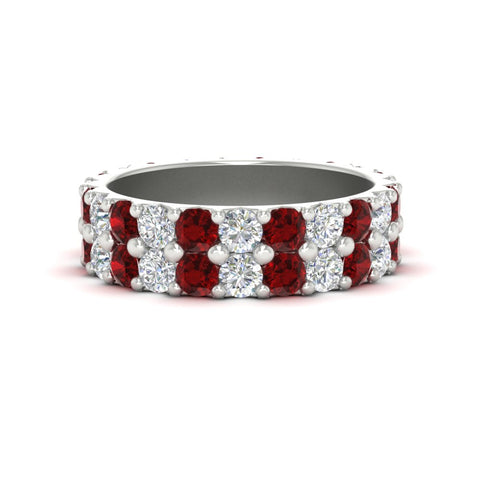 common-prong-ruby-double-row-diamond-eternity-band-in-white-gold-FD11378BGRUDR-3.25CT-NL-WG