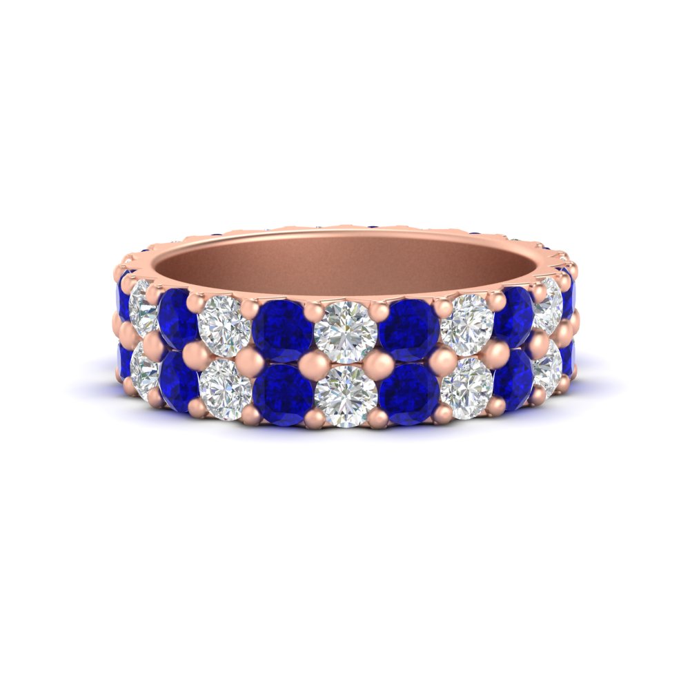 common-prong-sapphire-double-row-diamond-eternity-band-in-rose-gold-FD11378BGSABL-3.25CT-NL-RG