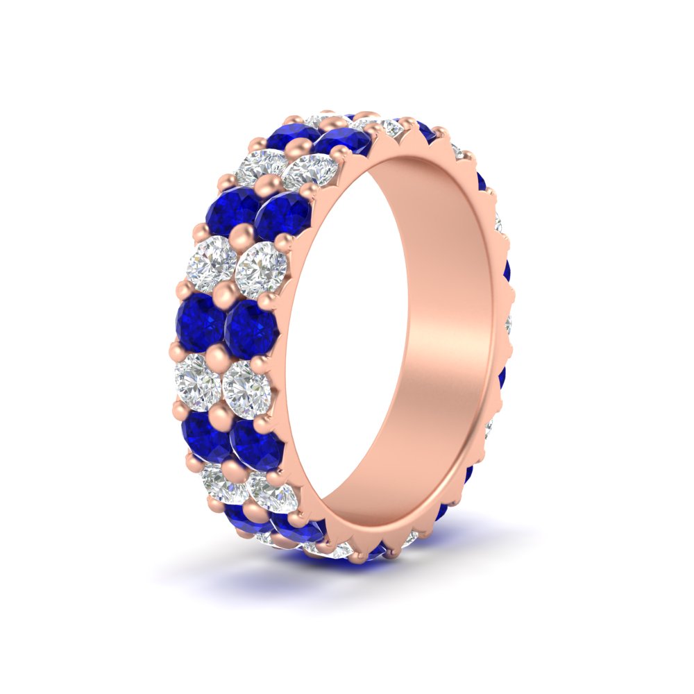 common-prong-sapphire-double-row-diamond-eternity-band-in-rose-gold-FD11378BGSABL-3.25CT-NL-RG