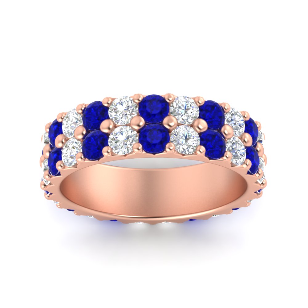 common-prong-sapphire-double-row-diamond-eternity-band-in-rose-gold-FD11378BGSABL-3.25CT-NL-RG